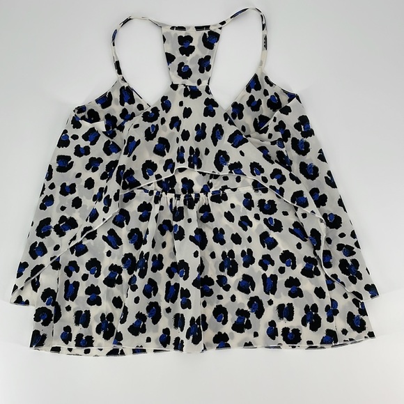 Bar lll St. Barths Leopard Animal Print Flowy Cut Out Tank Top Women's XS - Picture 5 of 10
